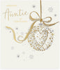 Festive Bauble Design Auntie Christmas Card