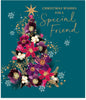 Festive Tree Design Friend Christmas Card