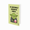 My Emotionally Supportive Goblin Thanks Open Card
