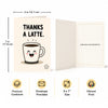 Coffee Cup With Latte Design Thank You Card