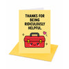 Thanks for Being Ridiculously Helpful Thank You Card