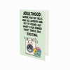 Adulthood Bills Laundry Dinner Birthday Card