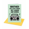 Brother Like a Best Friend But Louder Birthday Card