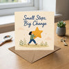 Small Steps Big Change Encouragement Card New Beginnings, Personal Growth, Motivation, Progress