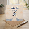 Take the Leap Encouragement Card New Job, Career Change, Fresh Start