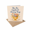 You are Capable of Amazing Things Encouragement Card Achievement, Confidence, New Job