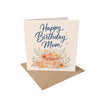 Flowers on Gift Design Mum Birthday Card