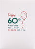 Kindred 60th Blank Birthday Card