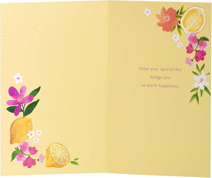 Lemons & Flowers Design Birthday Card
