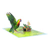 Exotic Wishes Parrot in Bloom 3D Pop Up Greeting Card