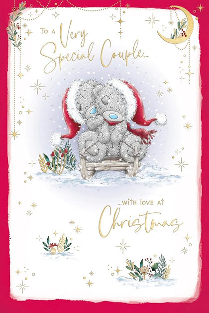 Bears On Sledge Special Couple Christmas Card