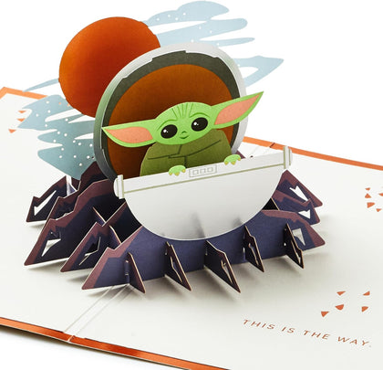 Star Wars The Mandalorian 3D & Pop-Up Any Occasion Birthday Christmas Father's Day Card