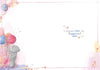 Bear Holding Present And Balloons Birthday Card