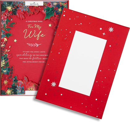 Traditional Illustrated Festive Design Luxury Boxed Wife Christmas Card