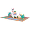 Llama Caravan Desert Delight Pop Up Greeting Card