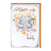 Two Bears And Gift To My Gorgeous Fiancée Luxury Handmade Birthday Card