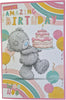 Bear With Cake Open Birthday Card