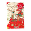 For a Special Son Santa's Little Helper Christmas Card With Badge