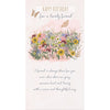 Floral Design with Butterflies Lovely Friend Birthday Card