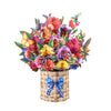 Hummingbird Haven Basket of Blooms 3D Pop Up Card - Mother's Day Birthday Wedding Anniversary