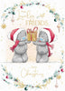 Bears Holding A Gift Lovely Friends Christmas Card