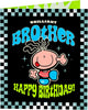 Character with Tongue Out Design Brother Birthday Card