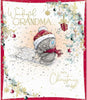 Bear Pulling Sledge Wonderful Grandma Christmas Card