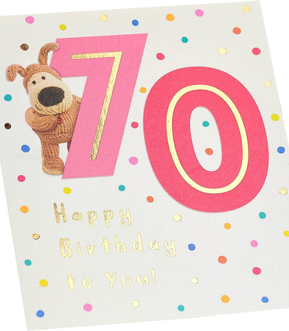 Boofle Cute Design 70th Birthday Card