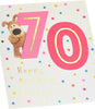 Boofle Cute Design 70th Birthday Card
