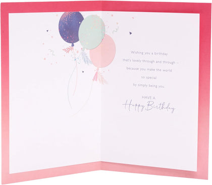 Pretty Pink Design Granddaughter Birthday Card