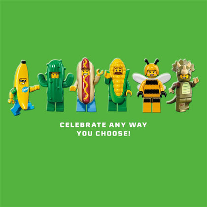 LEGO Design Open Birthday Card