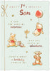 Winnie the Pooh and Tiger Adventure Design Son 1st Birthday Card