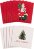 Tree and Santa Designs Pack of 10 in 2 Designs Christmas Cards