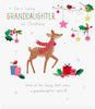 Reindeer Design Granddaughter Christmas Card