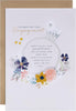 Contemporary Floral Embossed Design Engagement Congratulations Card