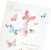 Hand Drawn Butterflies Design Niece Birthday Card