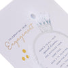 Contemporary Floral Embossed Design Engagement Congratulations Card