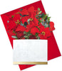 Poinsettia Bouquet Jumbo Sized 3D Pop Up Christmas Card