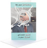 Funny Cake in Face Design Birthday Card