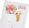 Boofle with Vase of Flowers Gran Birthday Card