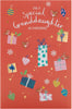 Sweet Presents Design Christmas Card for Granddaughter