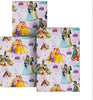 Disney Princesses & Pets Pink Design Pack of 3, 2M Each Wrapping Paper Roll Birthday, Christmas