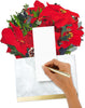Poinsettia Bouquet Jumbo Sized 3D Pop Up Christmas Card