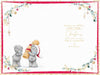 Bears Pulling a Large Cracker Daughter And Son In Law Christmas Card