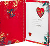 Robin and Winter Florals Design Mum and Dad Christmas Card