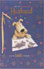 Boofle with World Map Husband  Birthday Card