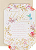 Pink Traditional Floral Design with Heartfelt Verse Wife Anniversary Card