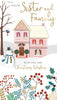 Special Sister & Family Embellished Hand Finished Champagne Christmas Card