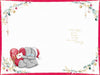 Bear Holding Up Big Red Heart Beautiful Wife Christmas Card