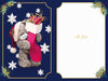 Bear Holding A Stocking Full Of Presents Special Nephew Photo Finish Christmas Card